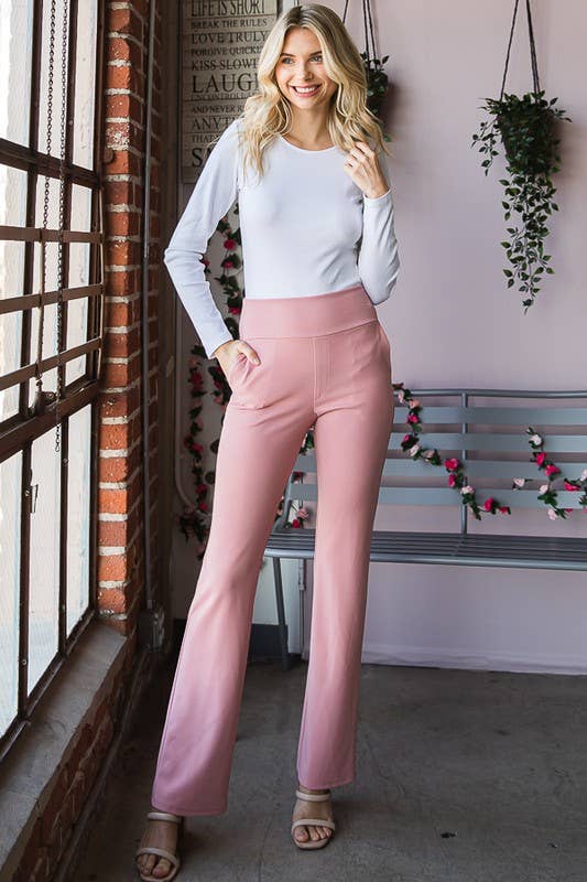 HEIMISH - Wholesale Pants - Women's - EP6717-10 FLARE PANTS WITH SIDE WAIST BAND AND POCKET7
