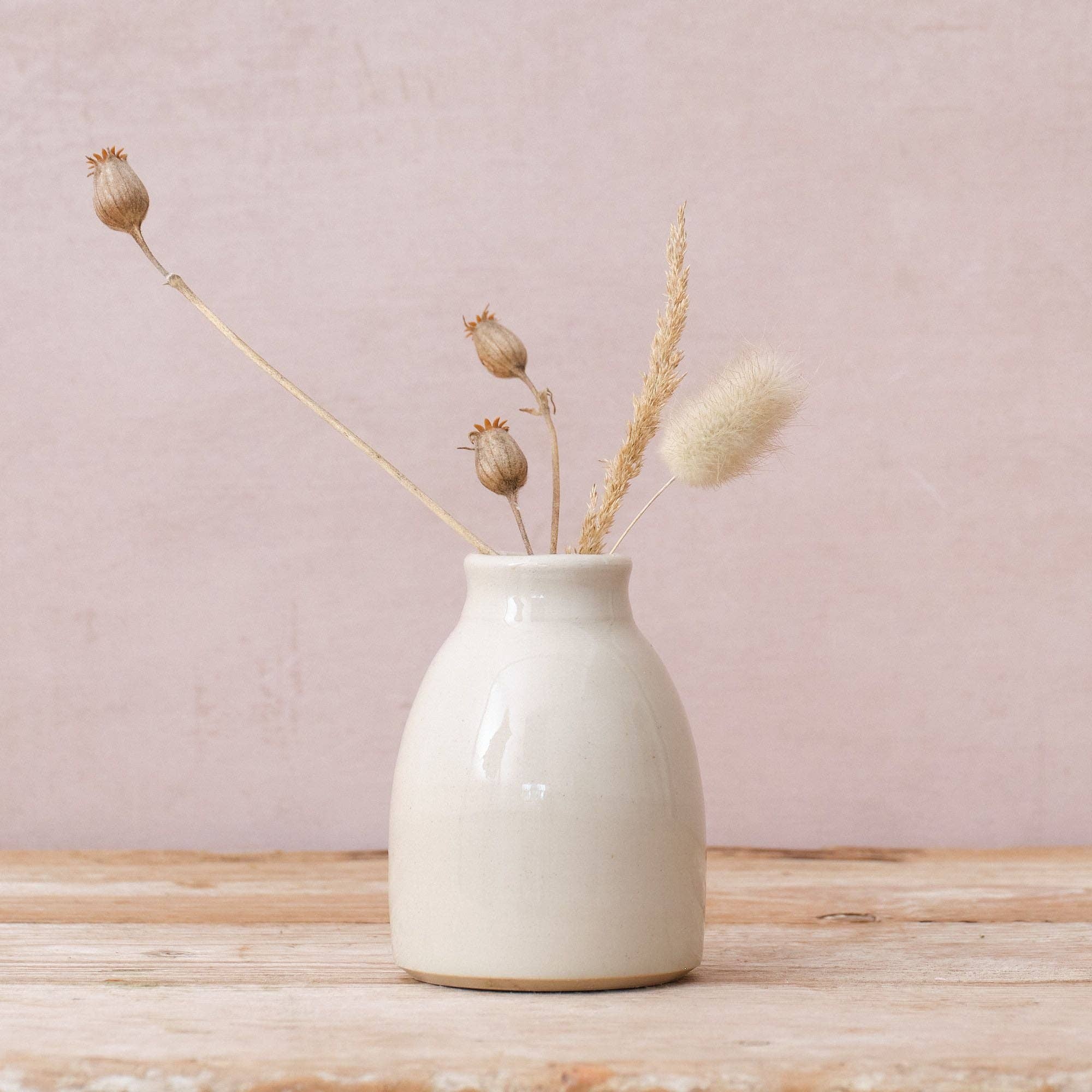 Botanique Workshop - Wholesale Vase - Hand Thrown Ceramic Bud Vase | Clear | 3 Styles Available5