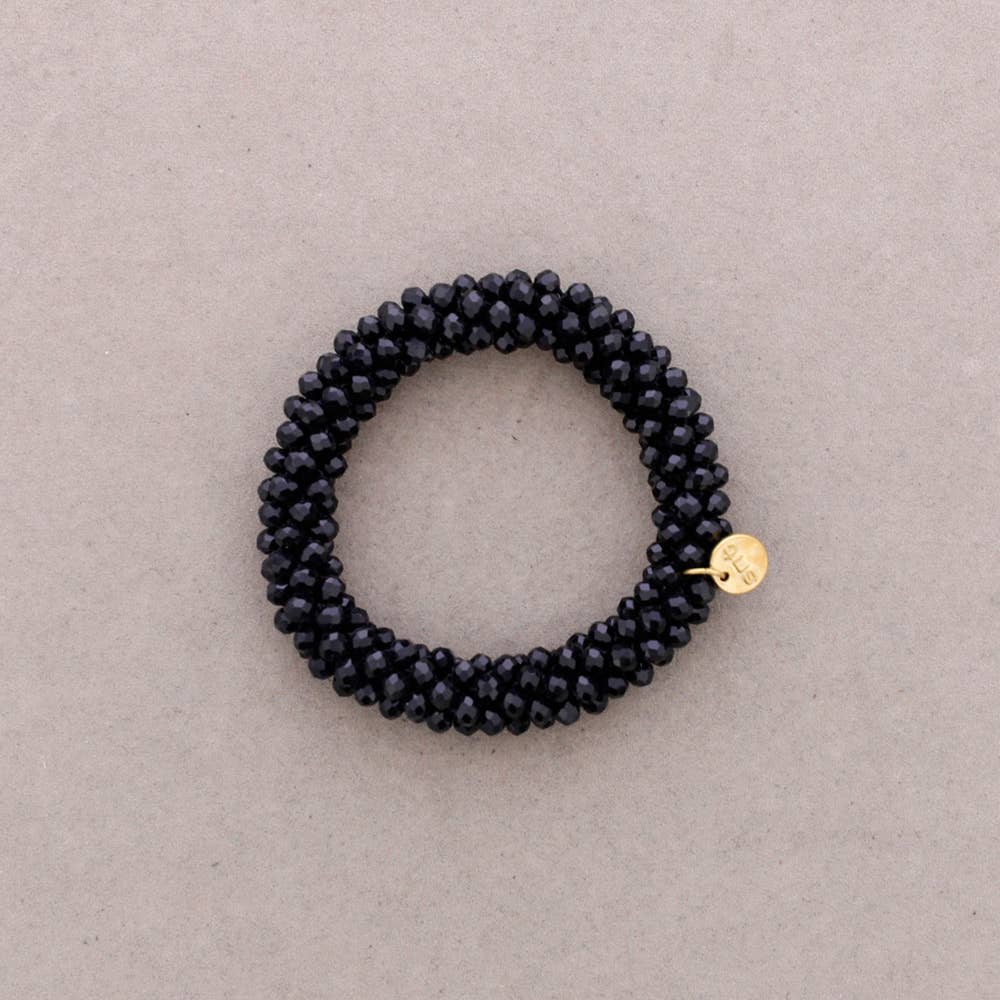 Sonata - Wholesale Snap Jewelry - Elastic Bracelet Faceted Crystals 4mm (B)2