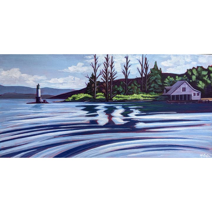 Fintry Panorama | Colúmbia Britânica | Impressão de arte paisagística por atacado de Hannah Raju Art