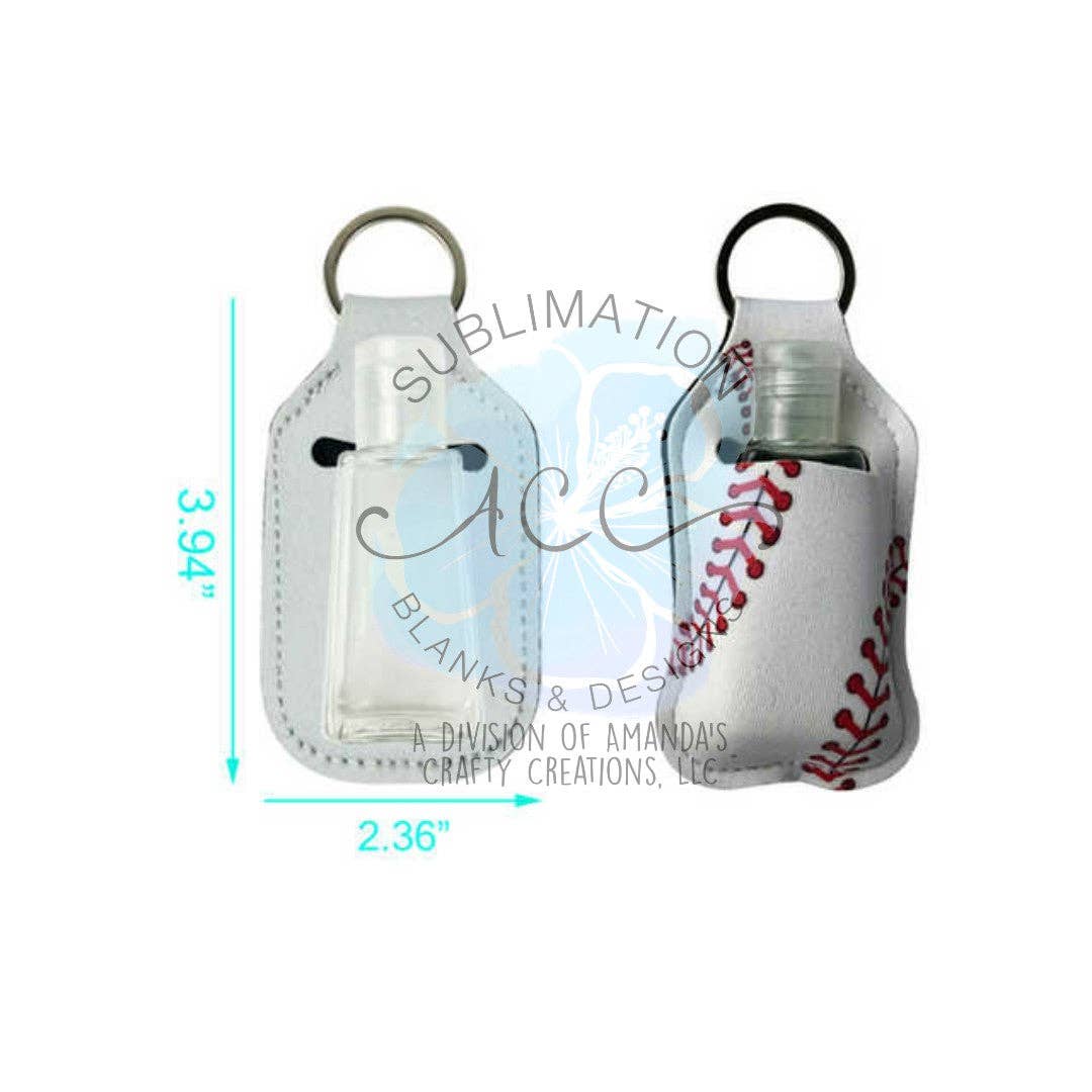 ACC Sublimation Blanks - Wholesale Keychain - Unisex - NEOPRENE hand sanitizer bottle holder keychains Sublimation ready blanks RTS1