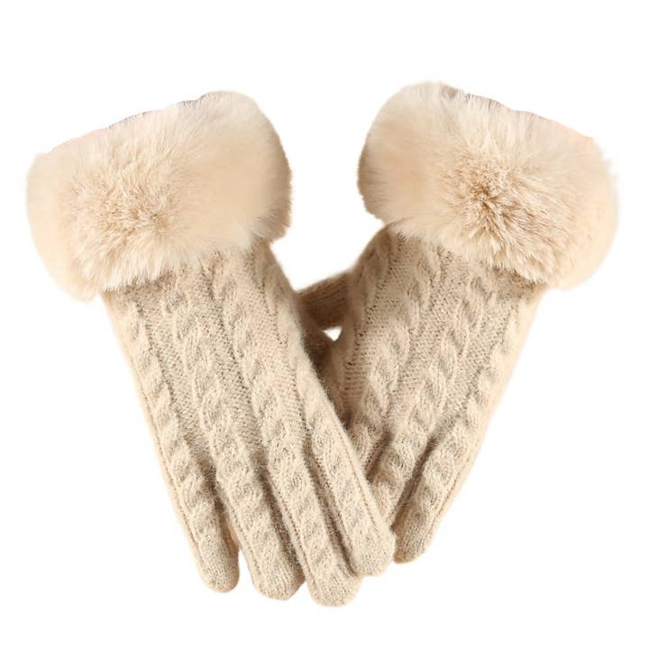 Funkyrel® Atzbranding Limited - Wholesale Gloves - Women's - Gloving - Elegant Gloves with Fur Cuff