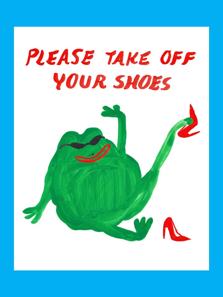 Please Take Off Your Shoes Print for wholesale by Kristina Micotti