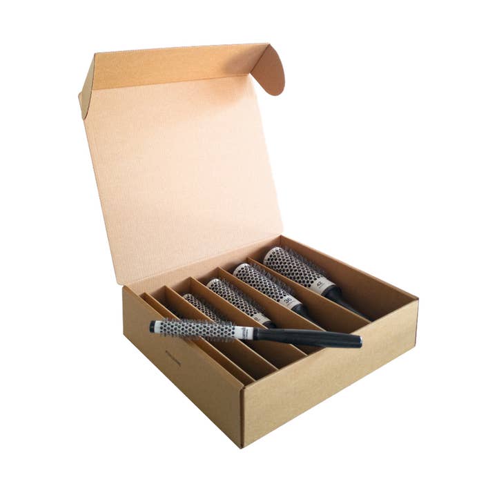 Kit com 6 Escovas Ceramik Antibacteric de Cerdas Pretas por atacado de Tek Brushes