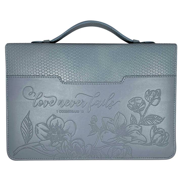 Magnolia - Wholesale Bible Cover - White Dove Bible Case Weave Love Never Fails Purple Large