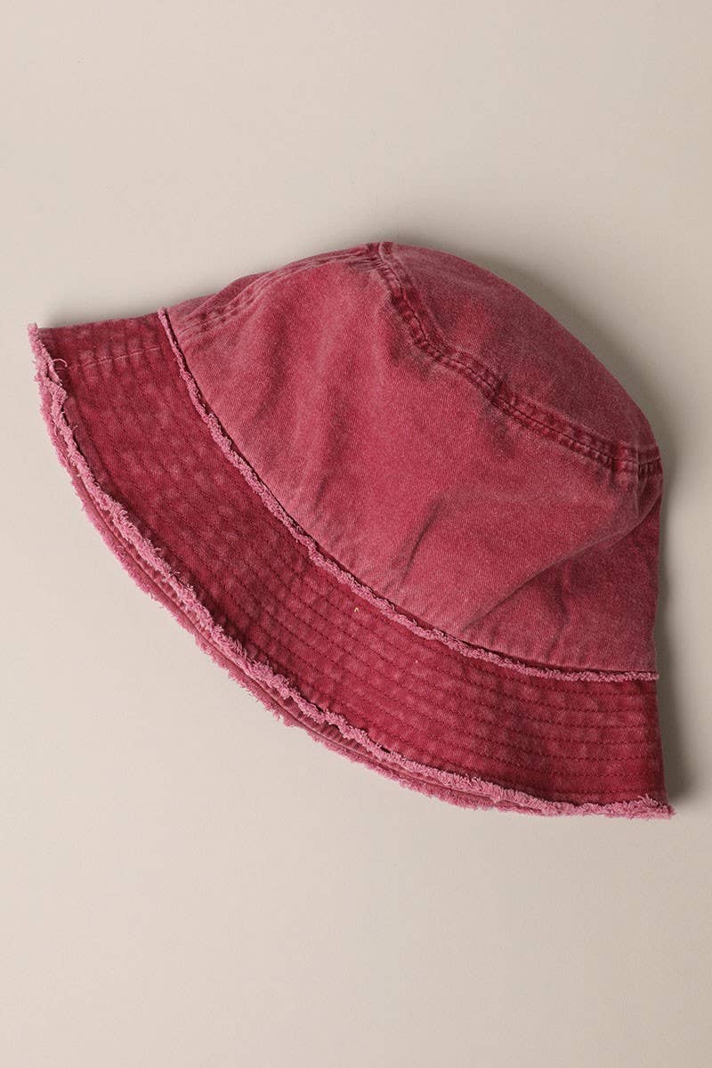 Fashion City – wholesale Bucket Hat - Dam – Sliten duk bomull denim hink hatt3