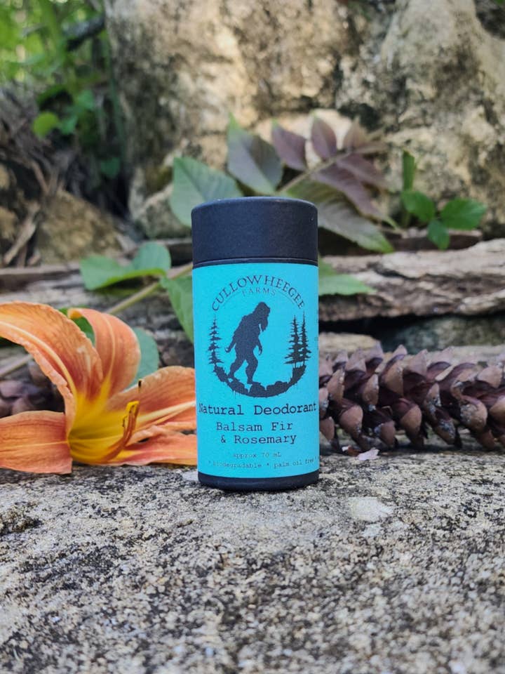 Biodegradable Charcoal Deodorant- Balsam Fir & Rosemary for wholesale by Cullowheegee Farms