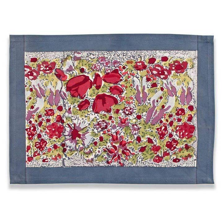Jardin Red & Grey | Mats - Set of 6 for wholesale by Couleur Nature