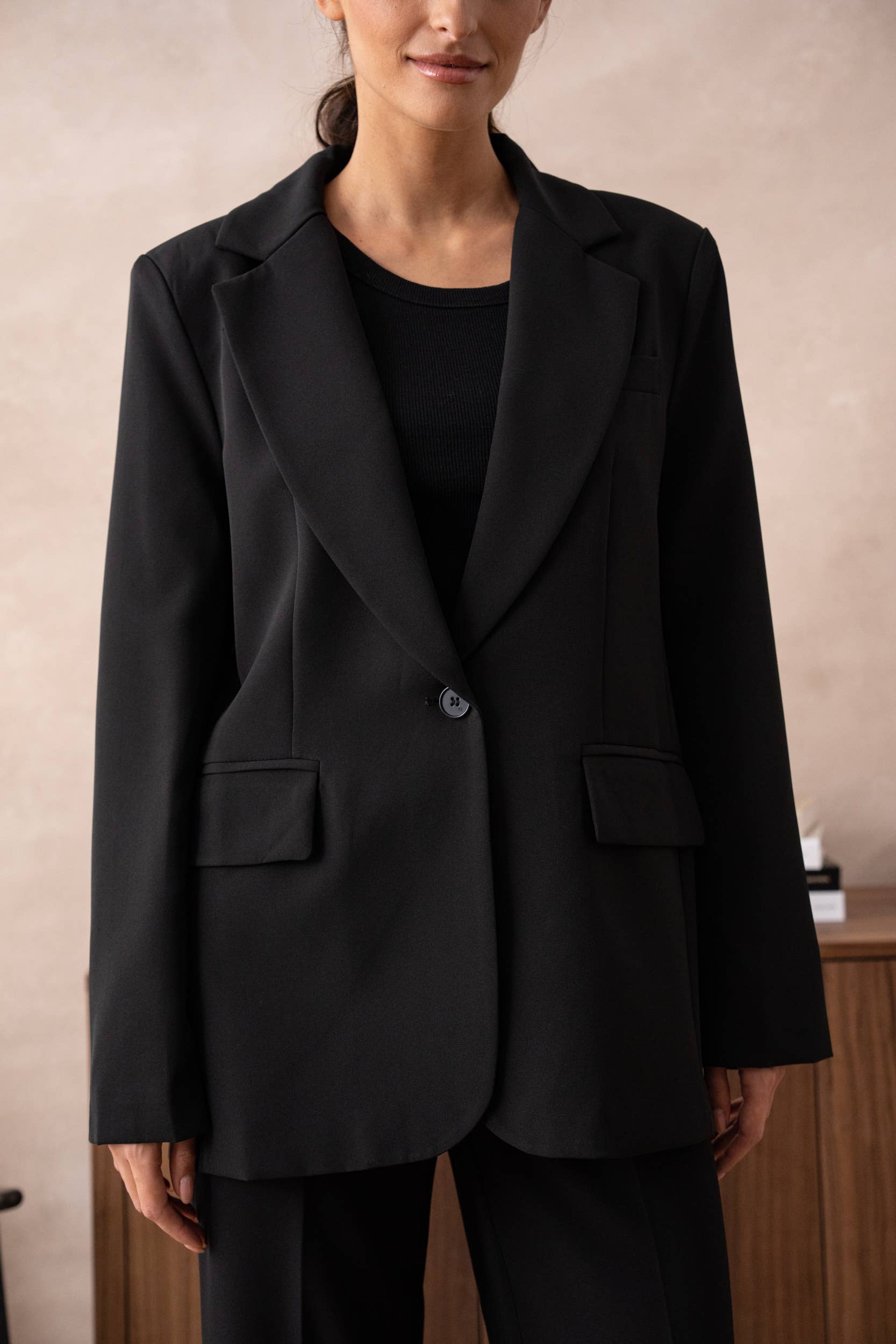 Attentif Paris - Wholesale Suit Jacket - Women's - [Timeless] Solid oversized jacket timeless35