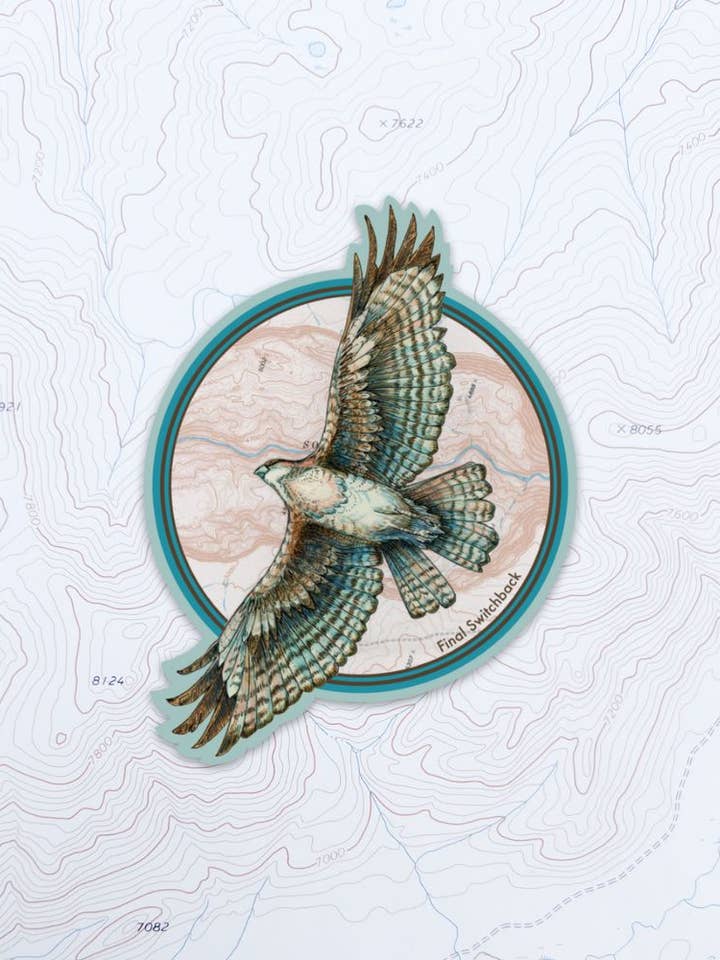 Autocollant Hawk pour la vente par Final Switchback by Katie Jeanne Reim