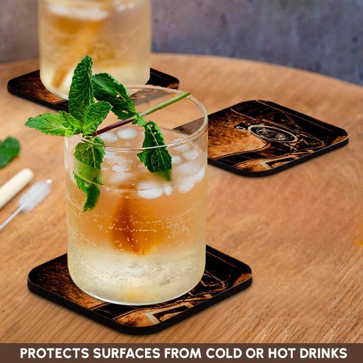 3dRose - Wholesale Coasters - 3dRose, Image of Old Grungy Film Camera, Coaster9