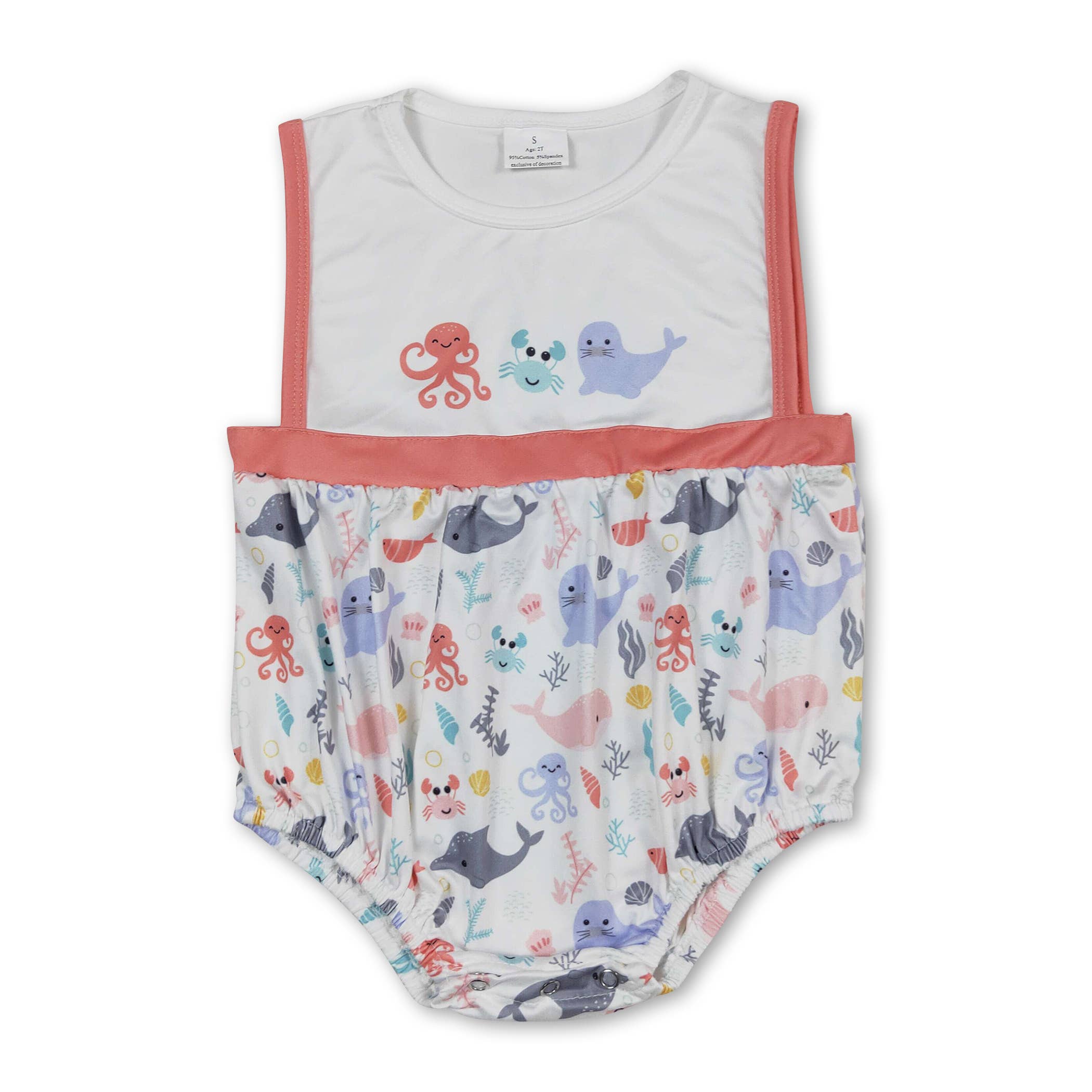 Yawoo Garments - Wholesale Clothing Set - Baby - Octopus crab screen printed baby kids summer clothes4