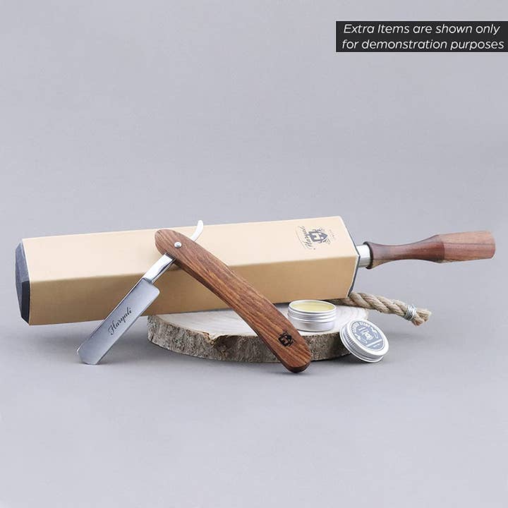 Haryali London - Wholesale Razor Strop - Leather Strop - Paddle Strop - 4 sided Honing Tool - Straight Razor Strop