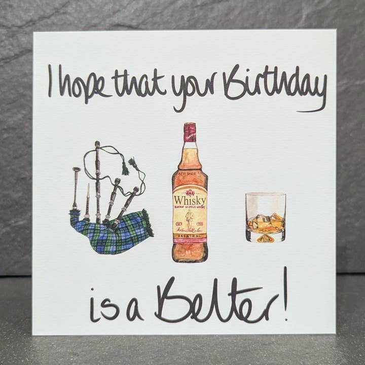 Hope that your Birthday is a Belter! Scottish Birthday Card for wholesale by F and B Cards