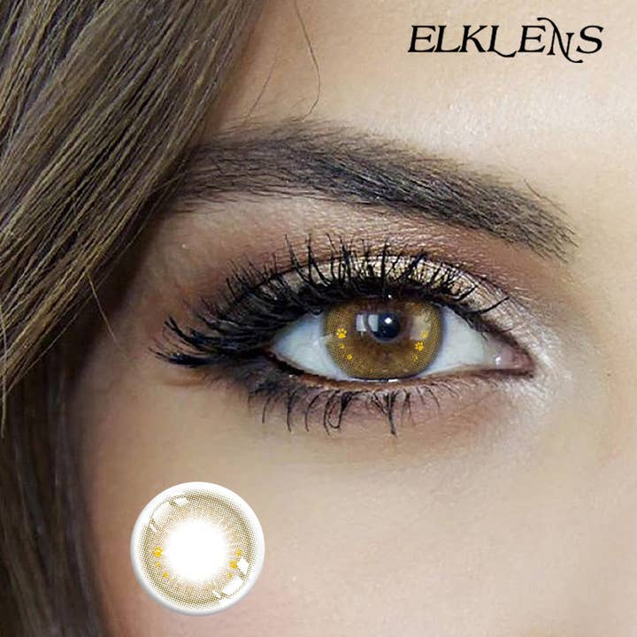ELKLENS – wholesale Kontaktlinser – ELKLENS Gyllene Mjölk Brunfärgade kontaktlinser