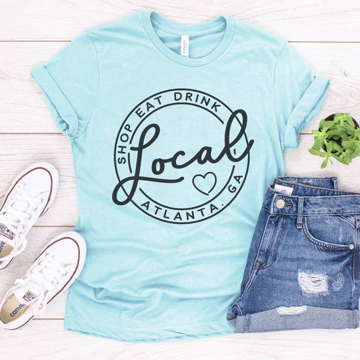Quotable Life - Wholesale T-Shirt (Graphic) - Women's - Custom Local Circle Shop Eat Drink Tee NEW COLORS