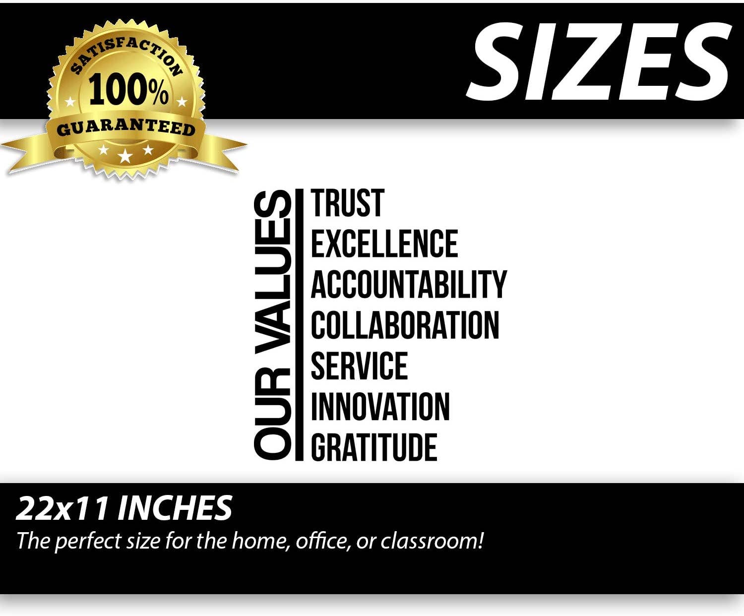 My Vinyl Story - Wholesale Wall Decal/Stickers - Our Values Wall Decal Sticker5