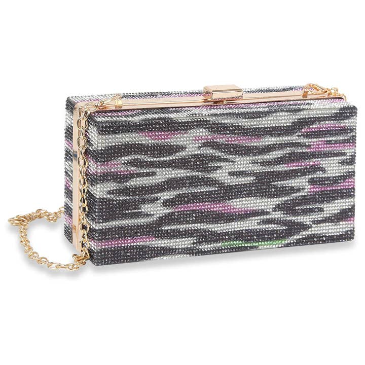 Rhinestone Zebra Print Evening Bag - Multi for wholesale on Faire