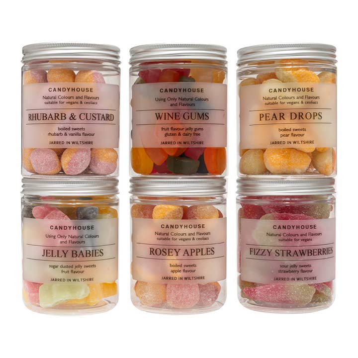 Candyhouse Ltd – wholesale Boiled sweets – Pear Drops Hard Boiled Sweets in Jam Jar
