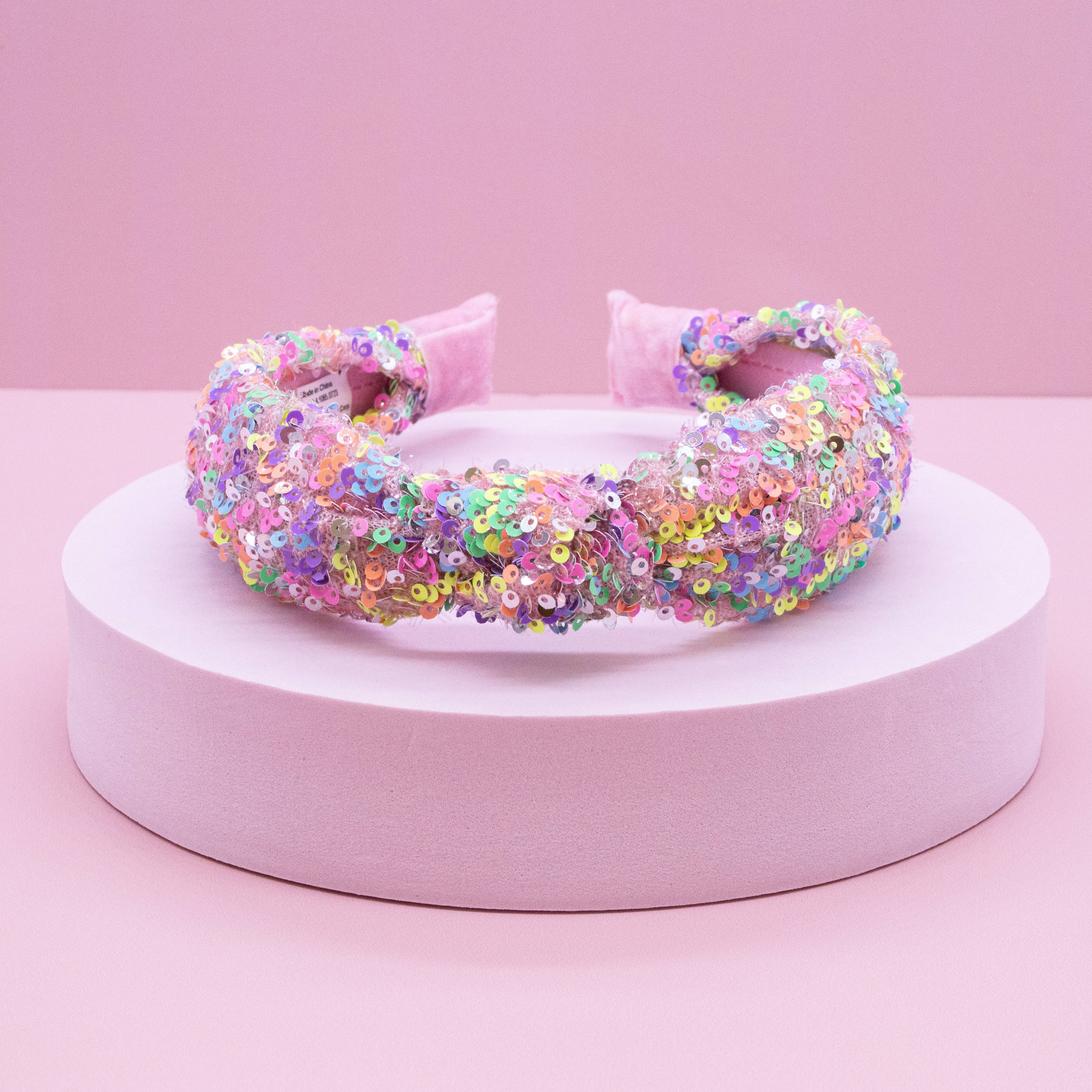 Frog Sac - Wholesale Fashion Headband - Kids - Kids Knot Headband - Sequin Knotted Hair Band Accessories3