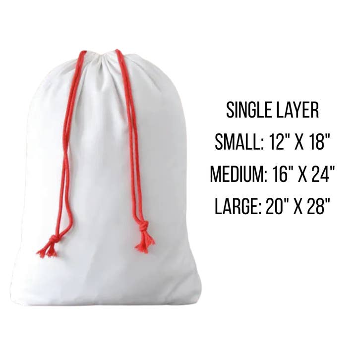 Sublimation Kings of Florida - Wholesale Gift Bag - Sublimation Single or Double-Layer Santa Bag Sack/Gift Bag