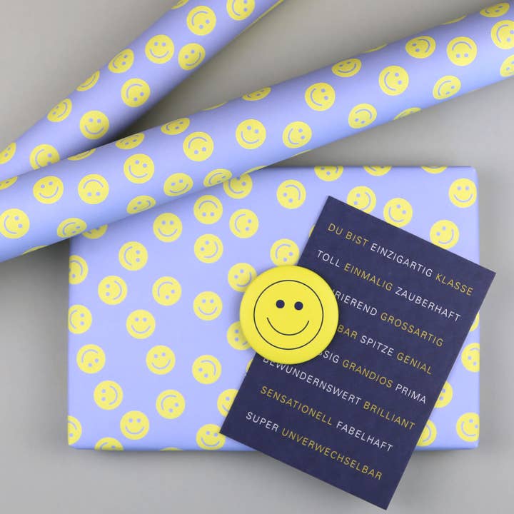 Kunst an Papier - Wholesale Flat Wrap - Gift wrap Smiley Leni