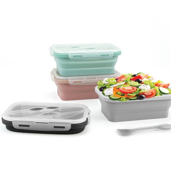 DM Merchandising - Wholesale Lunch Bag/Box - Krumbs Kitchen Essentials Silicone Lunch Container Assortmen1