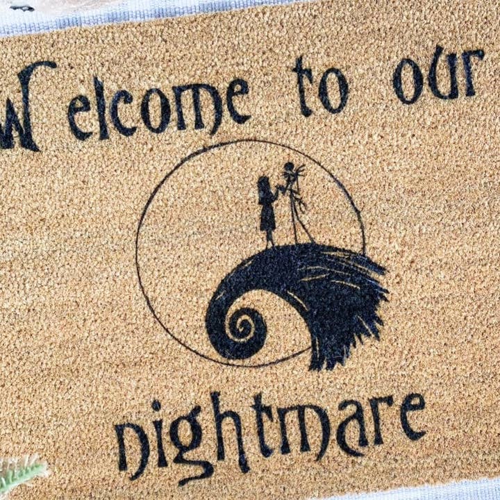 Nightmare Before Christmas Doormat for wholesale by PaintedStorkDesigns