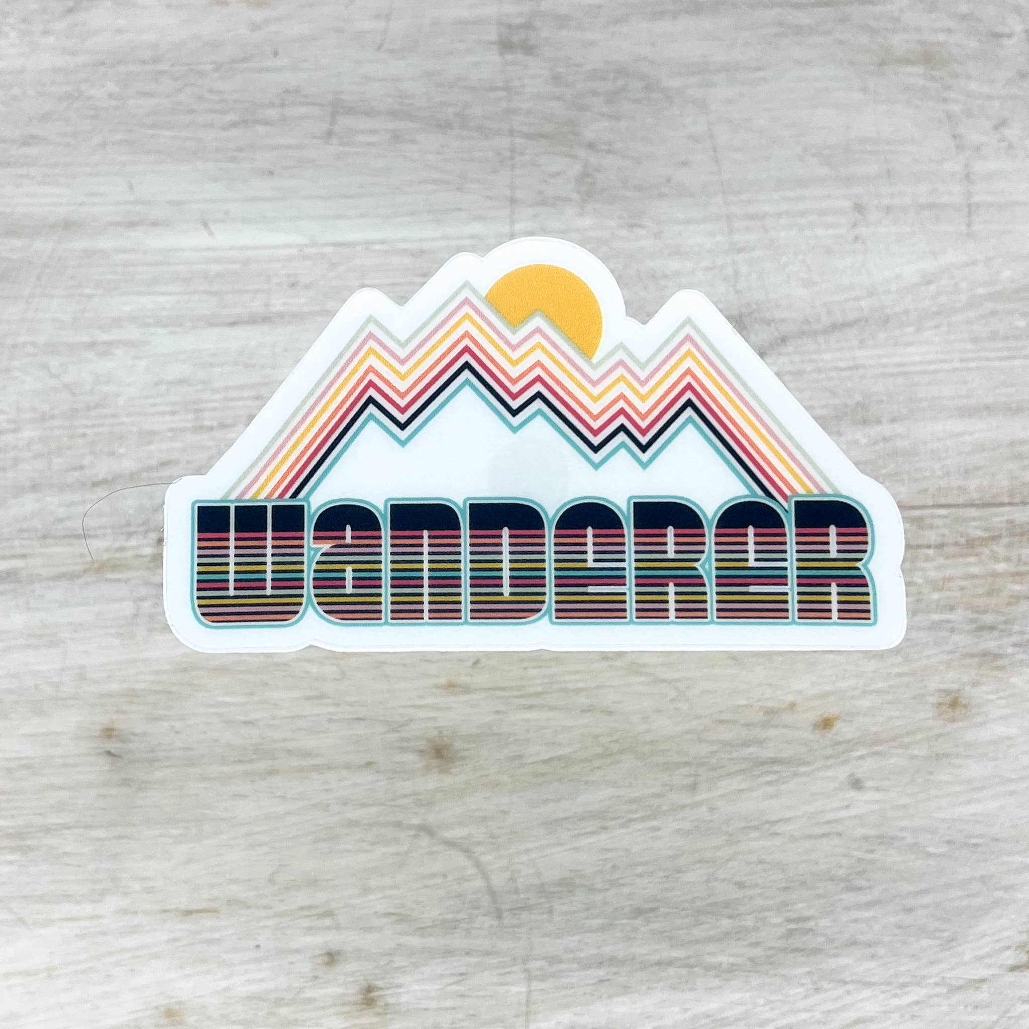 Savannah and James Co - Wholesale Sticker - Wanderer Mountains, Sticker, 3x3 inch1