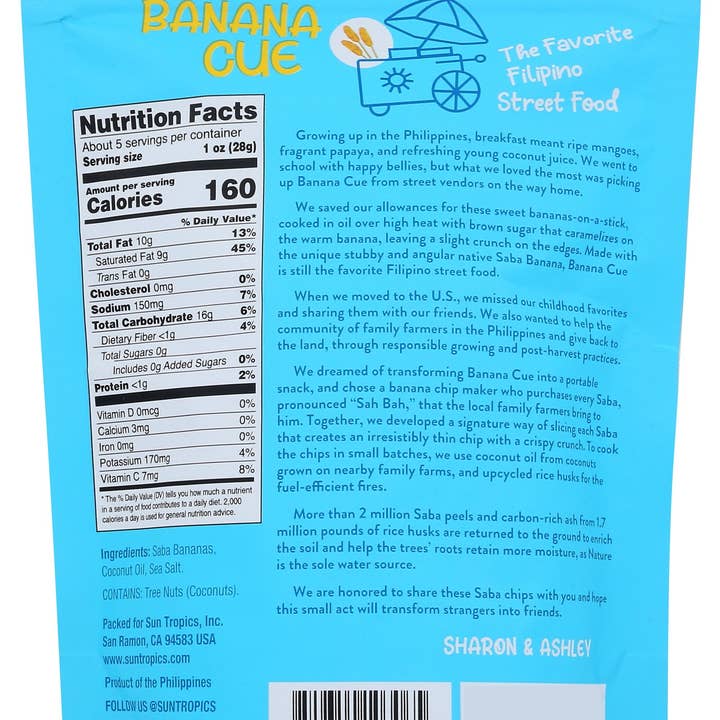 Everyday Supply Co - Wholesale Chips - SUN TROPICS CHIPS BANANA SEA SALT - Case of 121