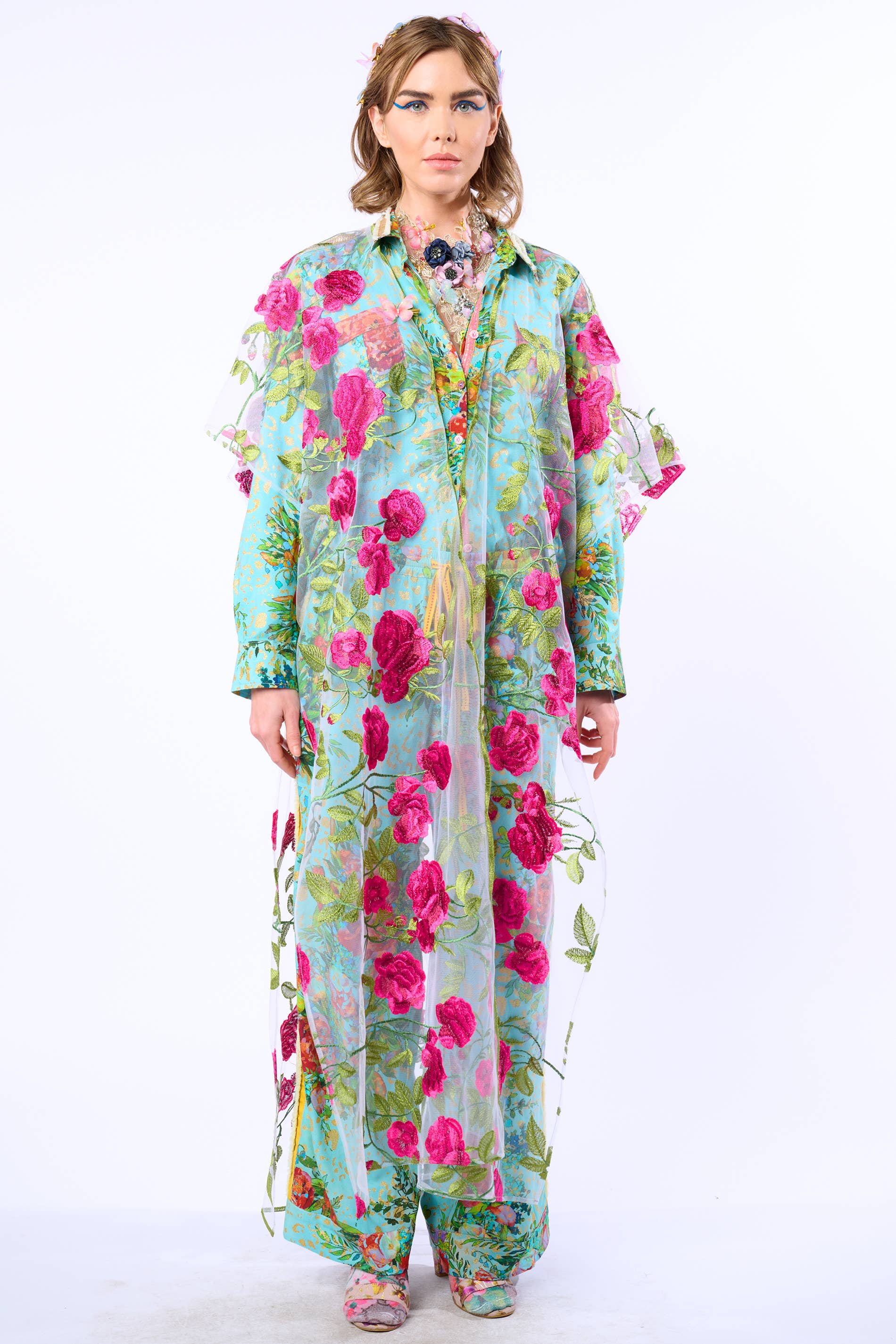 Imprimé Aqua Pantalon Cordelia en vente sur Faire17