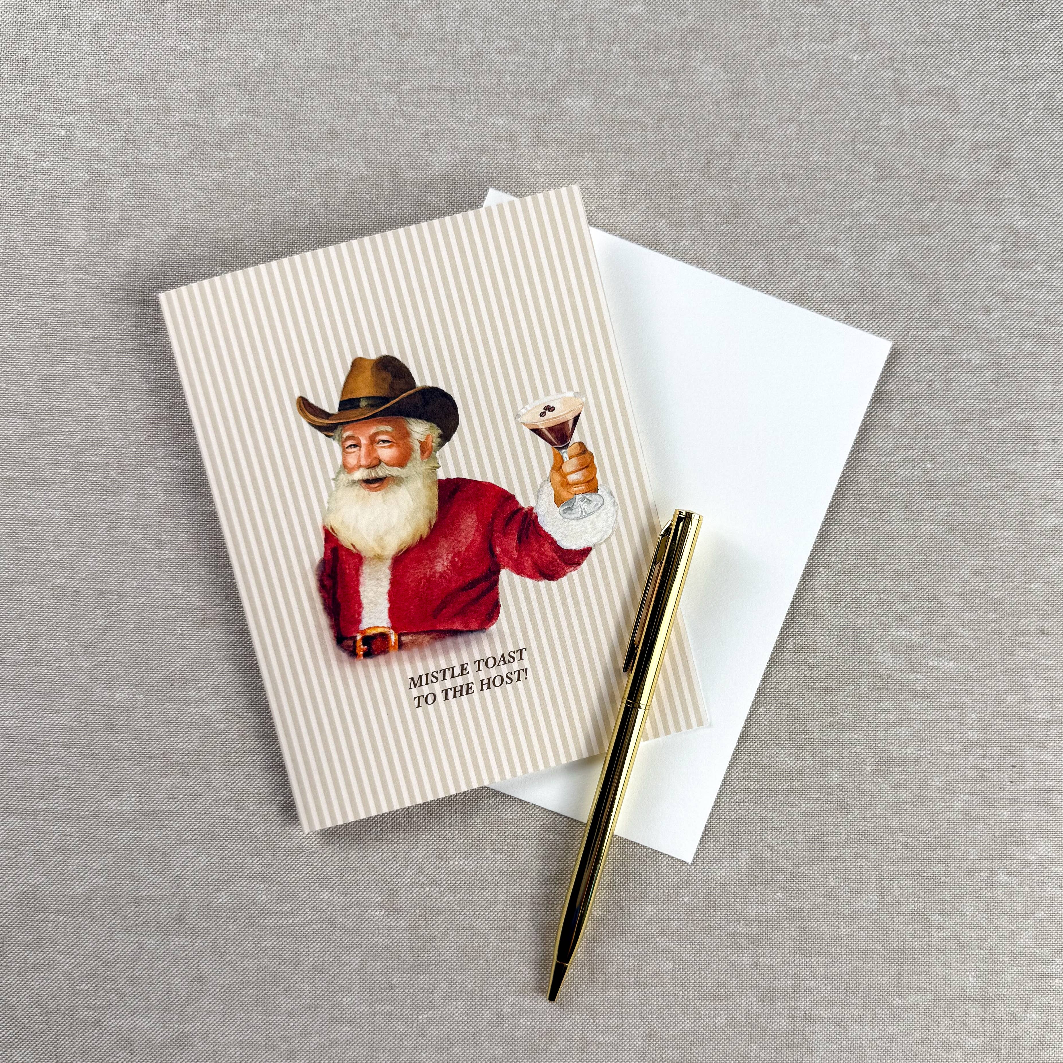 Casey Jo Paper Co. - Wholesale Christmas Card - "Mistle Toast to the Host" Greeting Card4