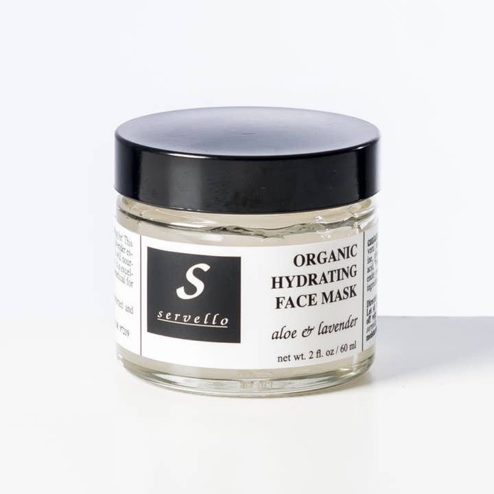 Masque hydratant bio à l'aloès et à la lavande pour la vente par servello