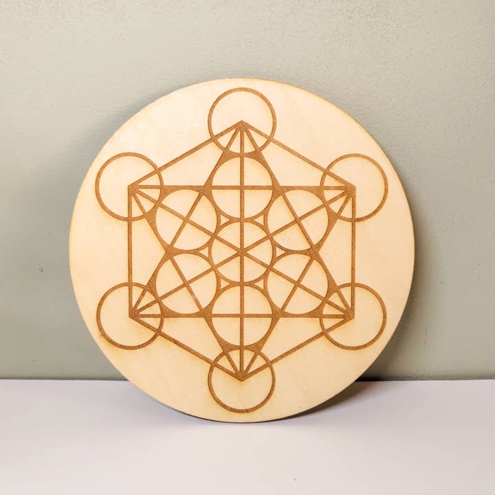 Energibräda Ø 17 cm - Metatrons kub - FSC-trä för wholesale av Mystic'Arboria