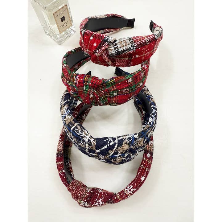 Christmas Theme Knotted Headbands for wholesale by Love and Repeat