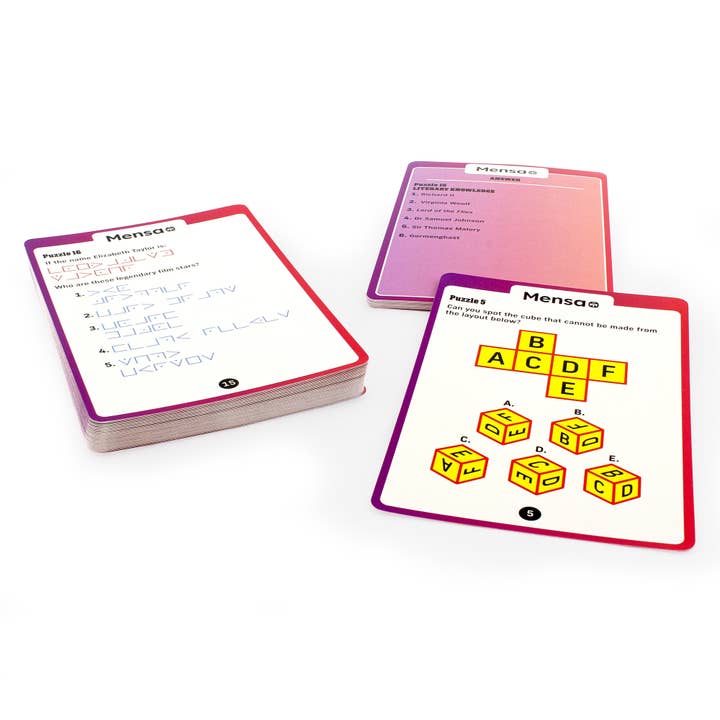 Ginger Fox UK – wholesale Card game – MENSA - BRAIN TEASERS