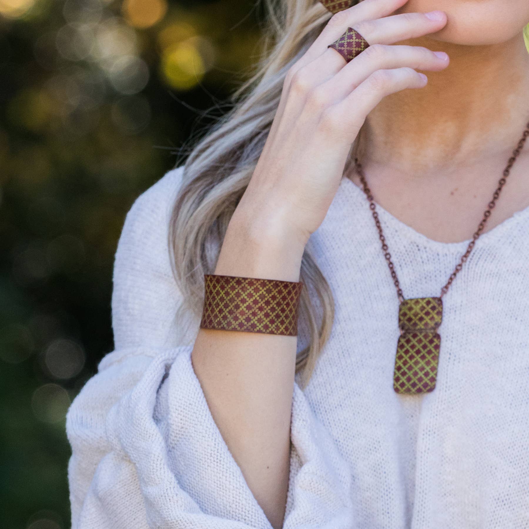 Anju Jewelry - Wholesale Jewelry Set - Copper Patina Bracelet and Earring Prepack with Display8