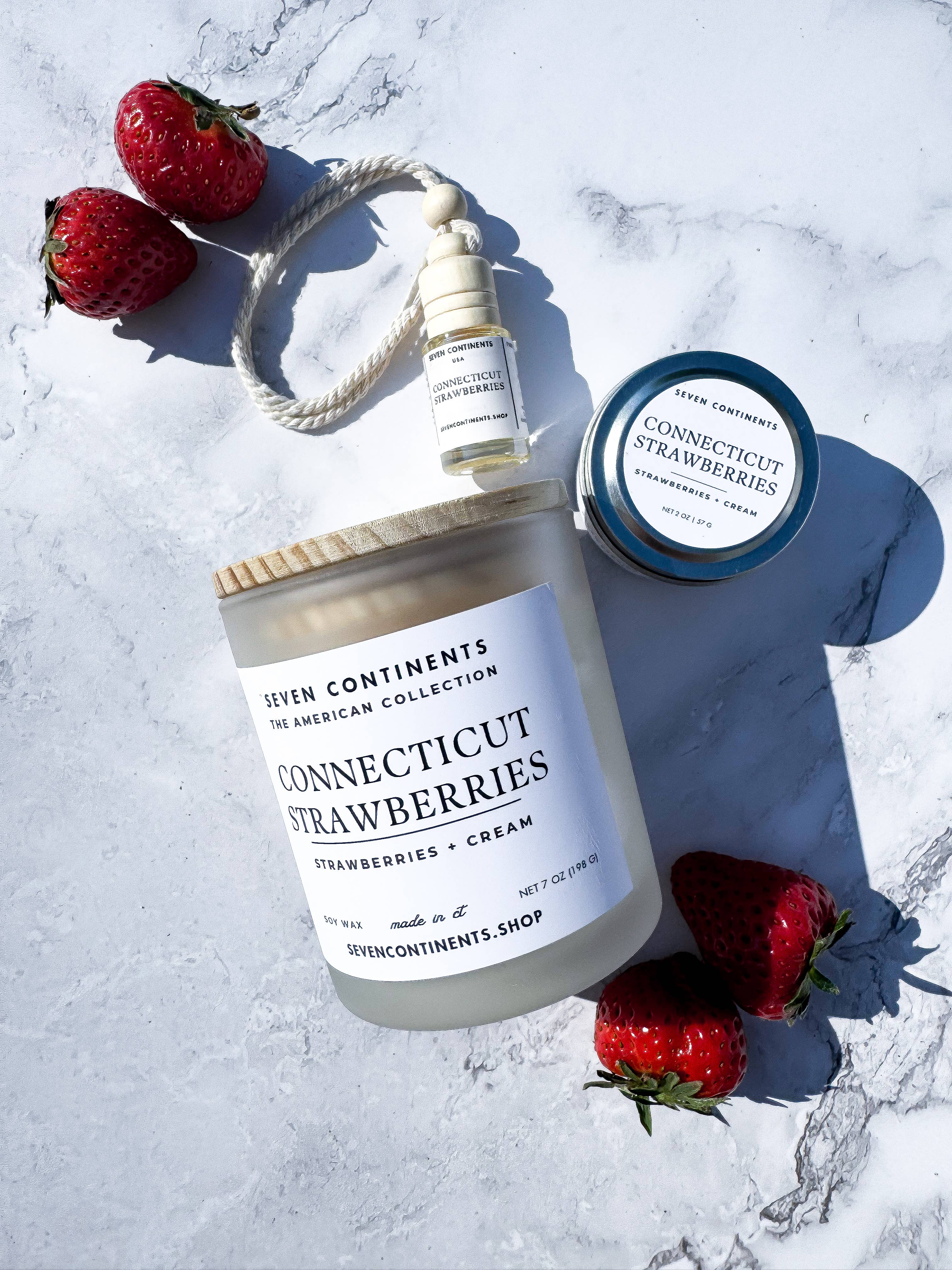 Seven Continents - Wholesale Car Freshener - Unisex - Connecticut Strawberries - Mini Car Diffuser2