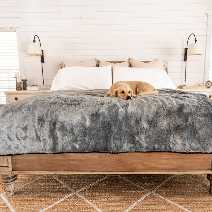 Paw Brands - Wholesale Pet Blanket - Dog - PupProtectorâ„¢ Short Fur Waterproof Throw Blanket - Charcoal Grey