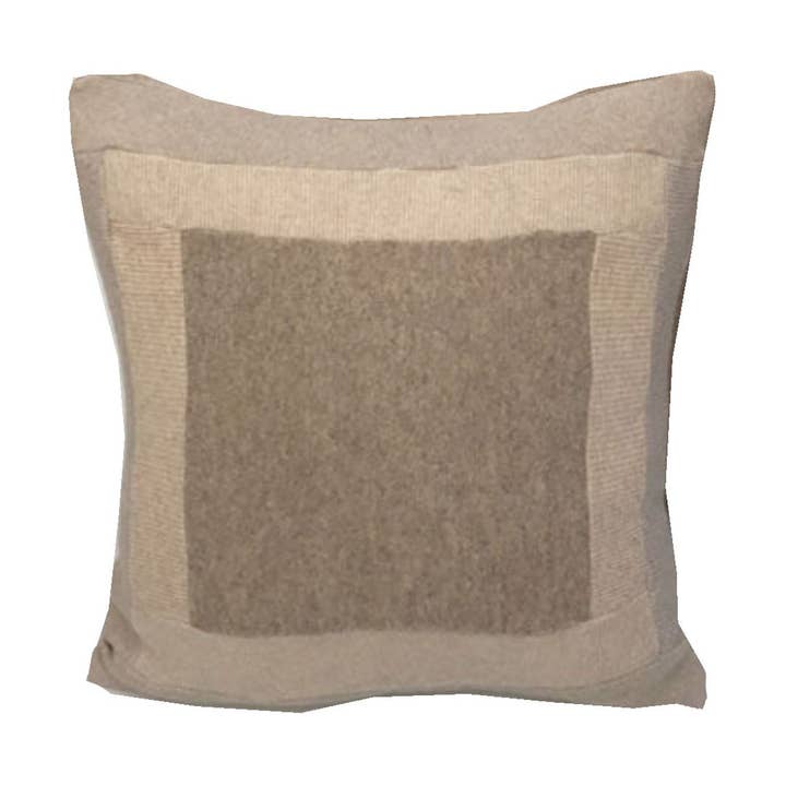 Oatmeal Color Blocked Pillow 18" for wholesale by Deborah Lindquist
