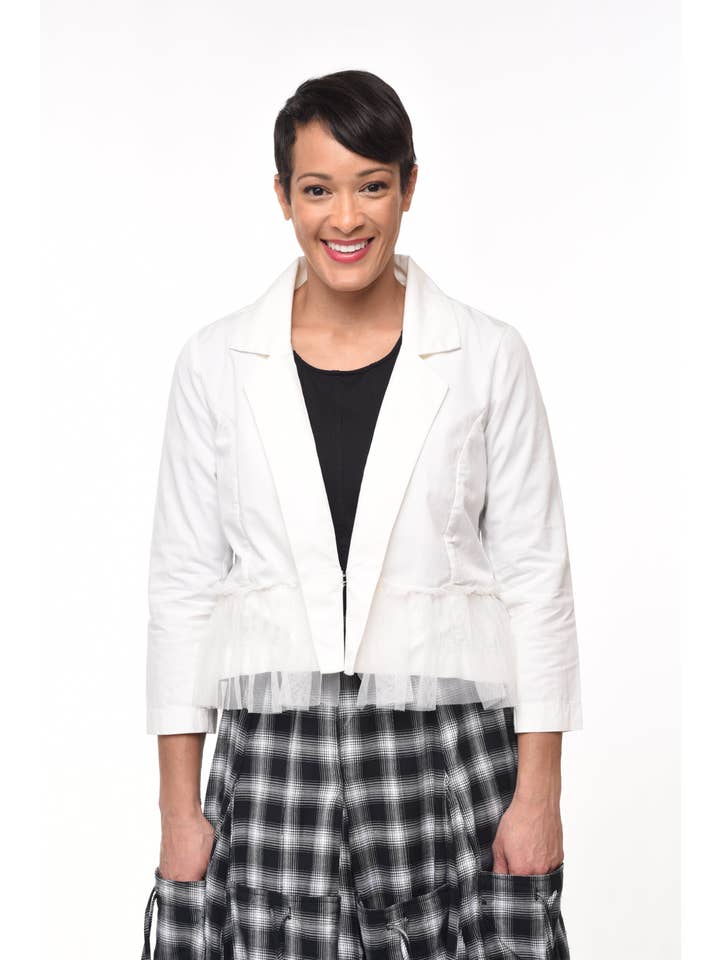 Tulip Clothing - Vente Veste – femme - Veste Julianna T404 en sergé ivoire*1