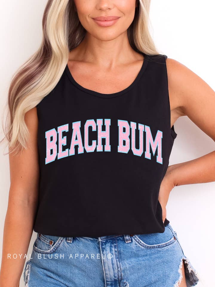 BEACH BUM Full Color Transfer for wholesale by RBA Transfers