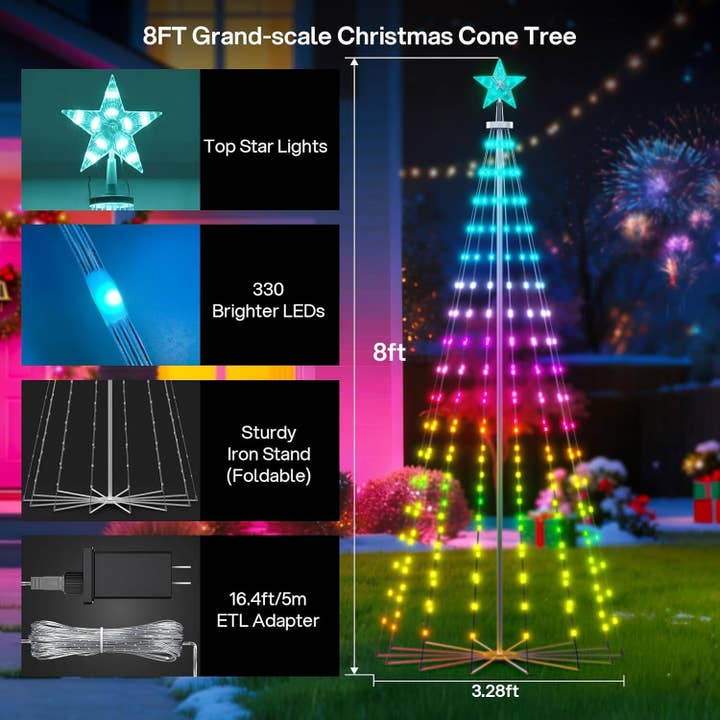 Perfect Holiday - Wholesale Outdoor/Lawn Light - Color Changing LED Lights String Christmas Tree Outdoor8