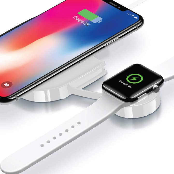 Dual Wireless Charging Station for Phone and Smart Watch for wholesale by Gabba Goods
