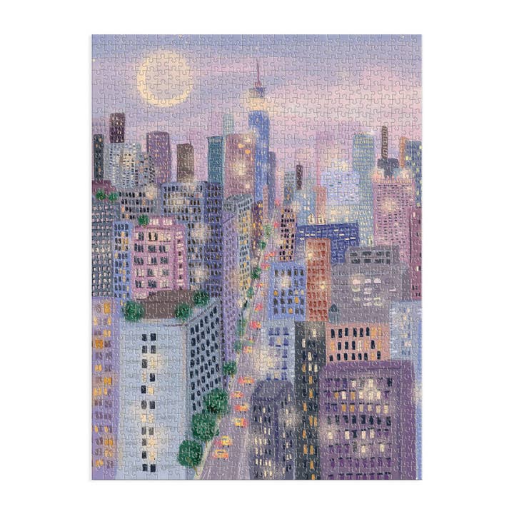 Chronicle Books - Wholesale Puzzle - Adult - City Lights 1000 Piece Puzzle In a Square box