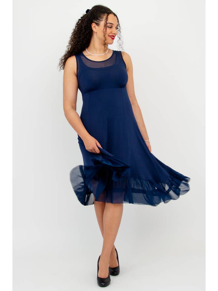 Blue Sky Clothing Co LLC - Wholesale Dress - Women's - Danube Dress, Indigo, Bamboo2