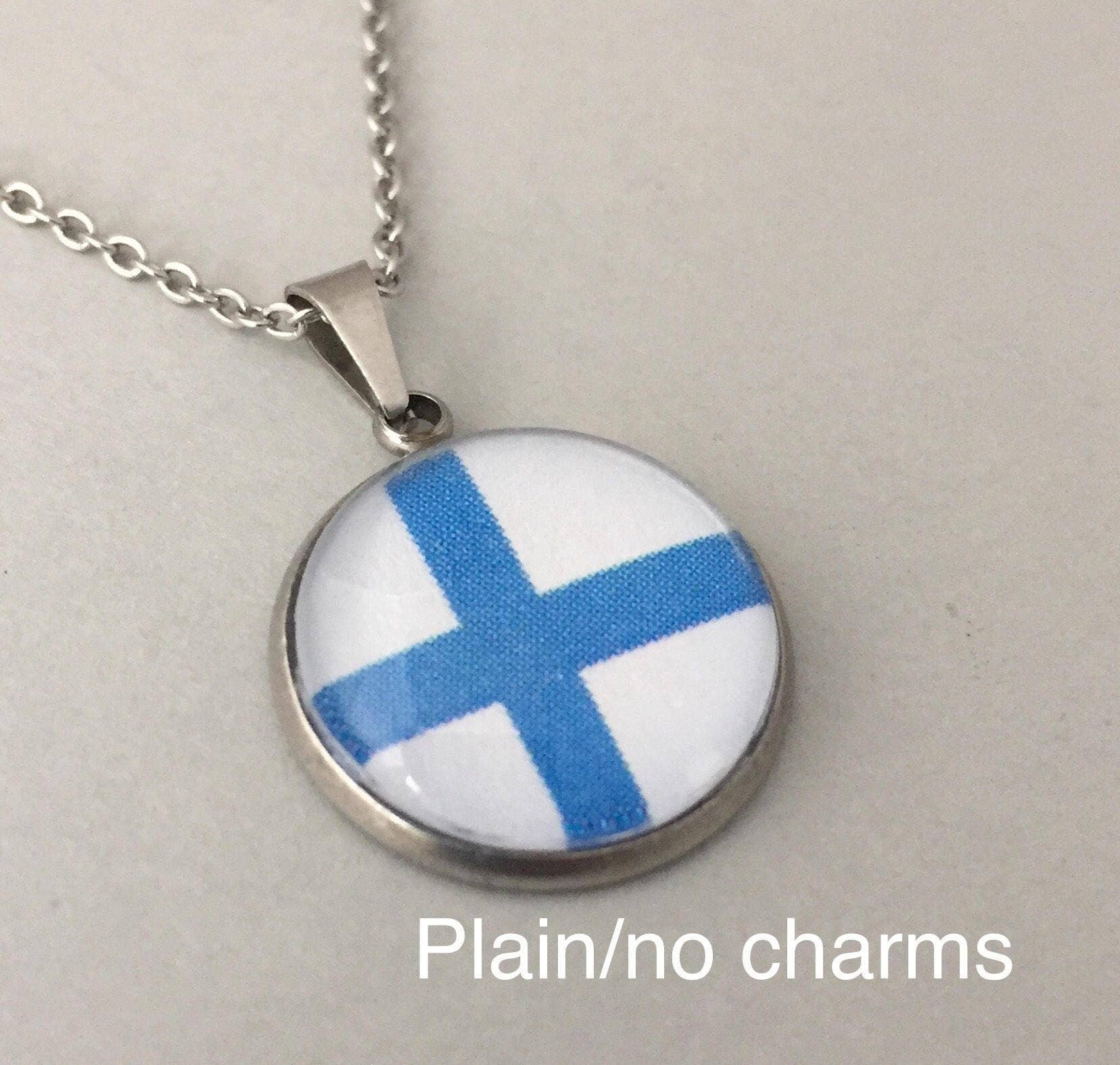 Be Inspired UP - Wholesale Pendant/Charm Necklace - Finnish Flag Pendant6