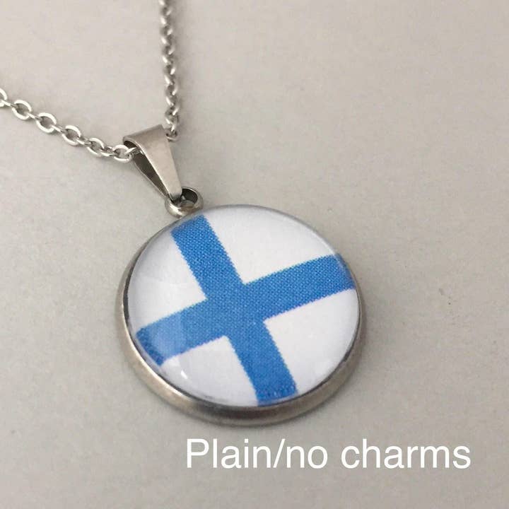 Be Inspired UP - Wholesale Pendant/Charm Necklace - Finnish Flag Pendant6