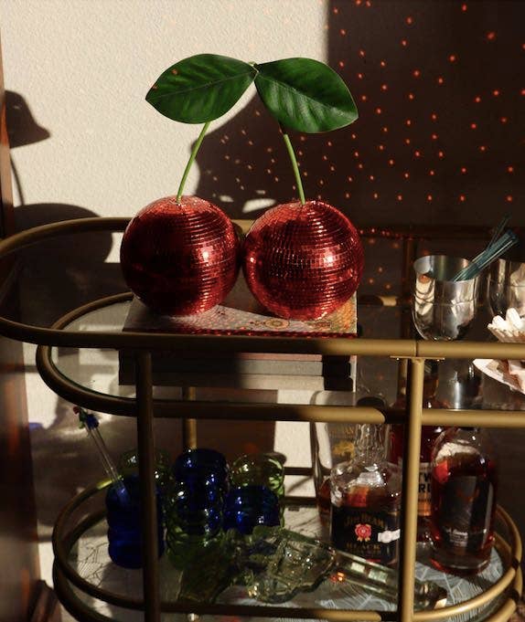 INSPECIAL HOME – wholesale Decorative tabletop object – Cherry Disco Ball, Whimsical Quirky Decorative Decor Object1