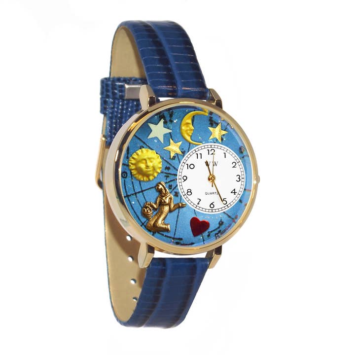 Virgo Zodiac Sign 3D Watch Gold Large for wholesale by Whimsical Gifts